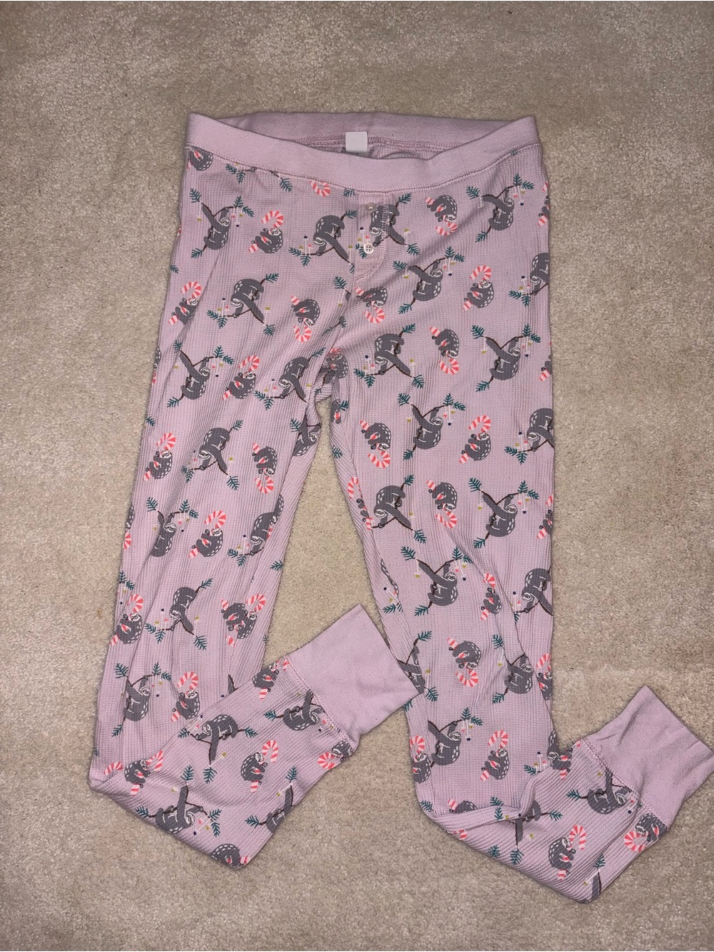 Free with purchase - Old Navy Sloth Candy Cane Pyjama Pants